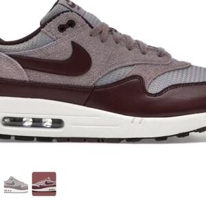 Nike Men's Sneaker in Maroon and Light Gray